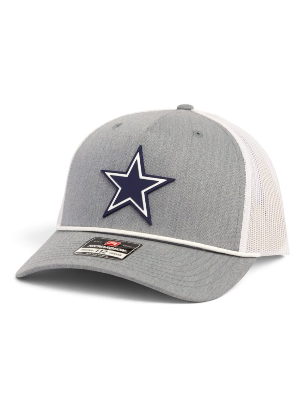 Dallas Cowboys 3D Snapback Trucker Rope Hat- Heather Grey/ White